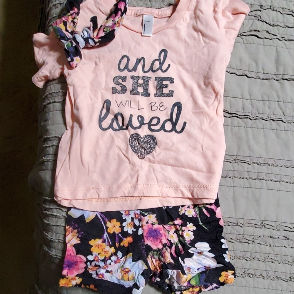 Custom boutique shirt and short set